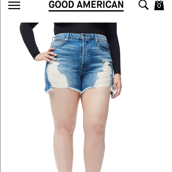 Good American denim shorts